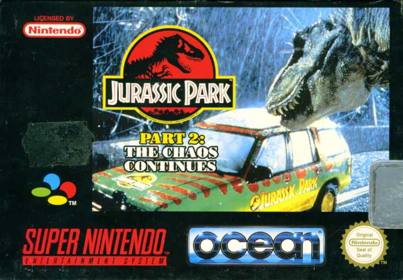 Front cover of Jurassic Park Part 2: The Chaos Continues for Super Nintendo