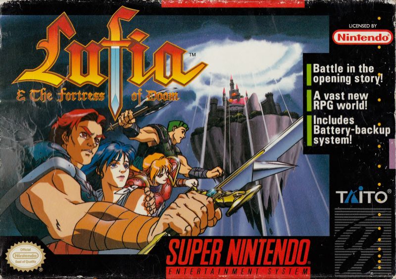 Front cover of Lufia & the Fortress of Doom for Super Nintendo