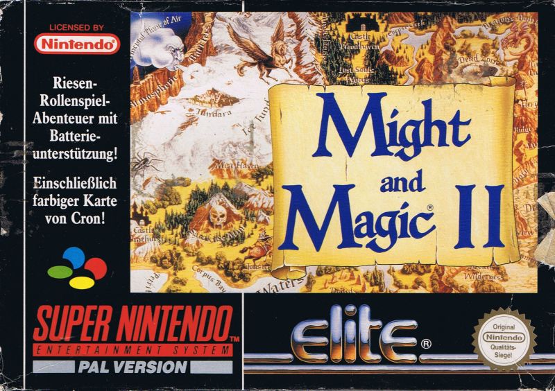 Front cover of Might and Magic II: Gates to Another World for Super Nintendo