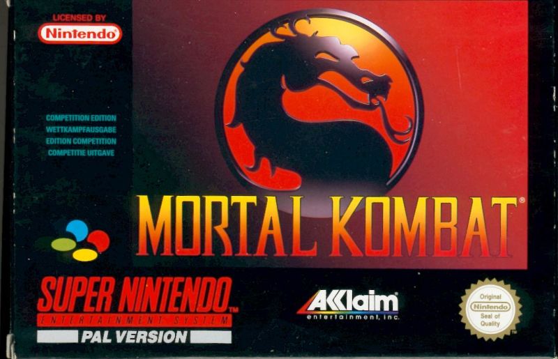 Front cover of Mortal Kombat for Super Nintendo