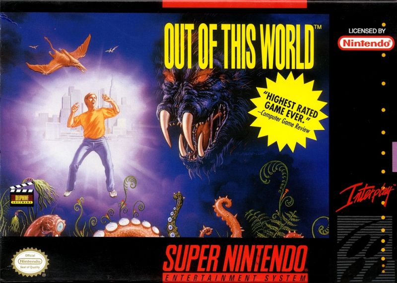 Front cover of Out of This World for Super Nintendo