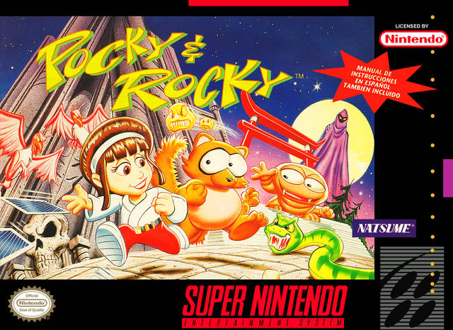 Front cover of Pocky & Rocky for Super Nintendo