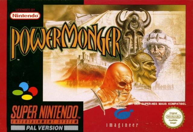 Front cover of PowerMonger for Super Nintendo