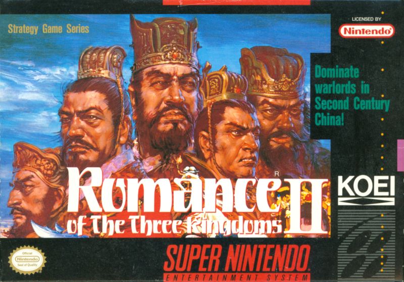 Front cover of Romance of the Three Kingdoms II for Super Nintendo