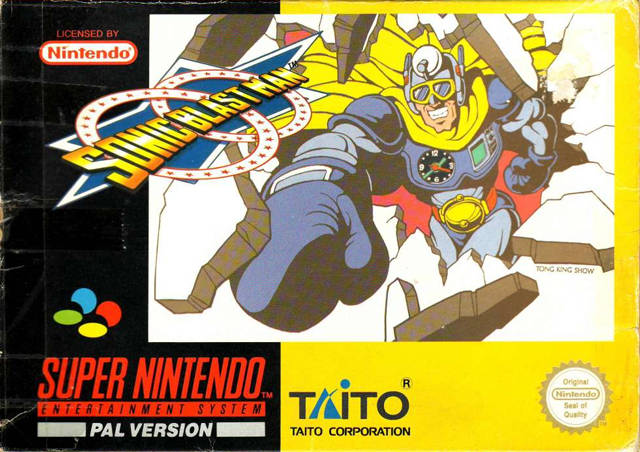 Front cover of Sonic Blast Man for Super Nintendo
