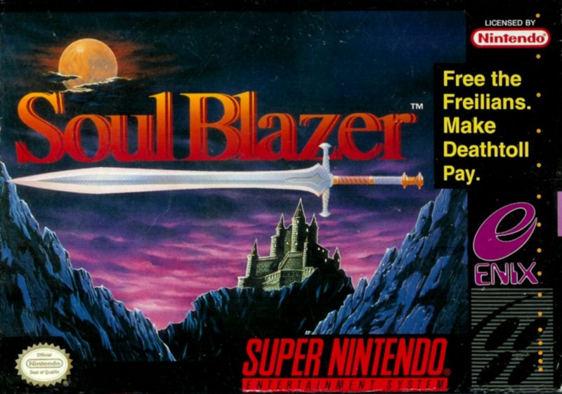 Front cover of Soul Blazer for Super Nintendo