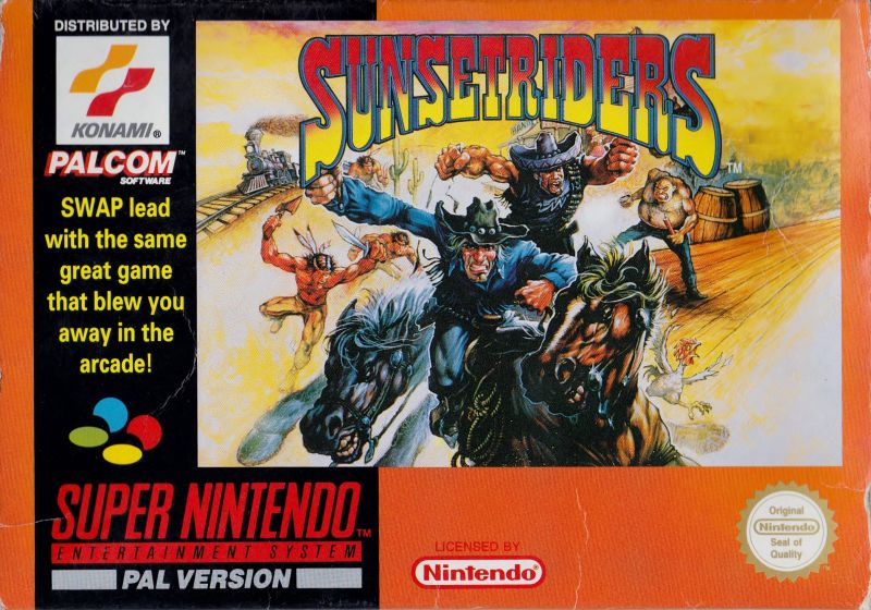 Front cover of Sunset Riders for Super Nintendo