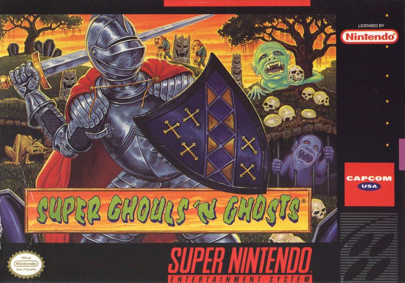 Front cover of Super Ghouls 'N Ghosts for Super Nintendo