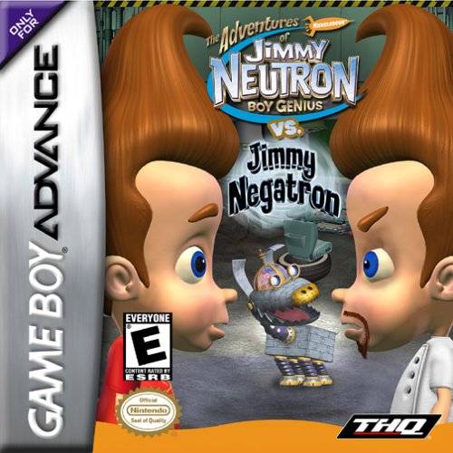 Front cover of The Adventures of Jimmy Neutron: Boy Genius Vs. Jimmy Negatron for Game Boy Advance