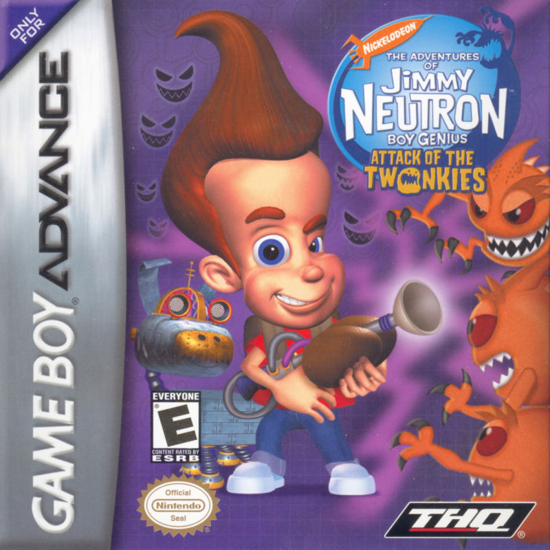 Front cover of The Adventures of Jimmy Neutron: Boy Genius - Attack of the Twonkies for Game Boy Advance