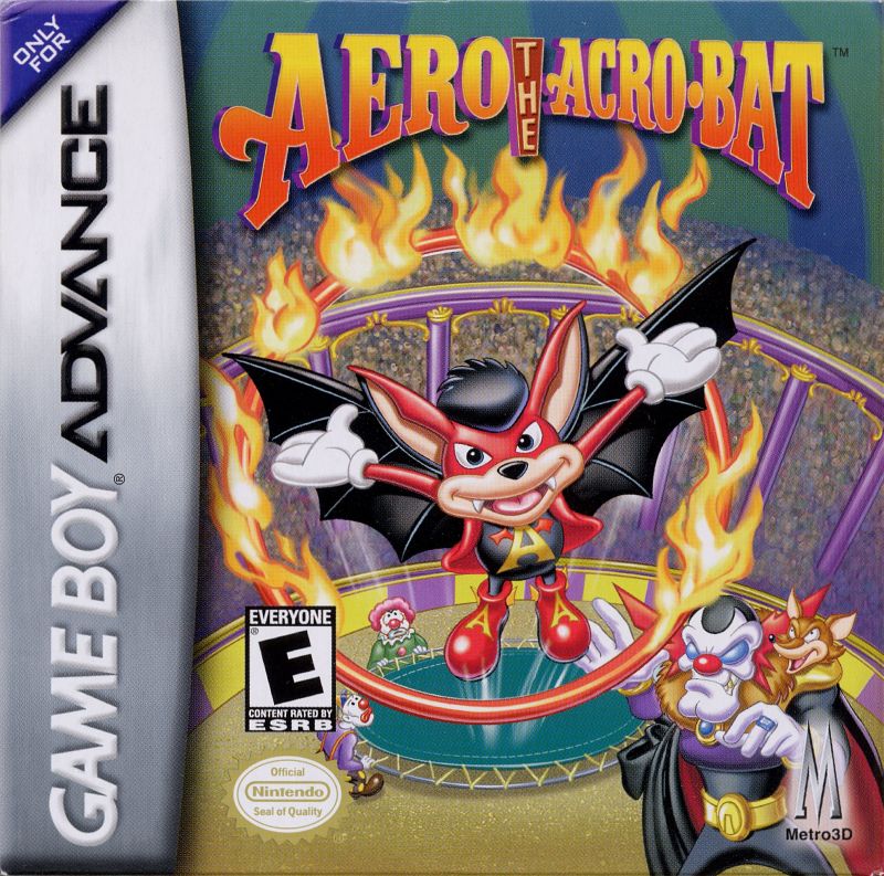 Front cover of Aero the Acro-Bat for Game Boy Advance