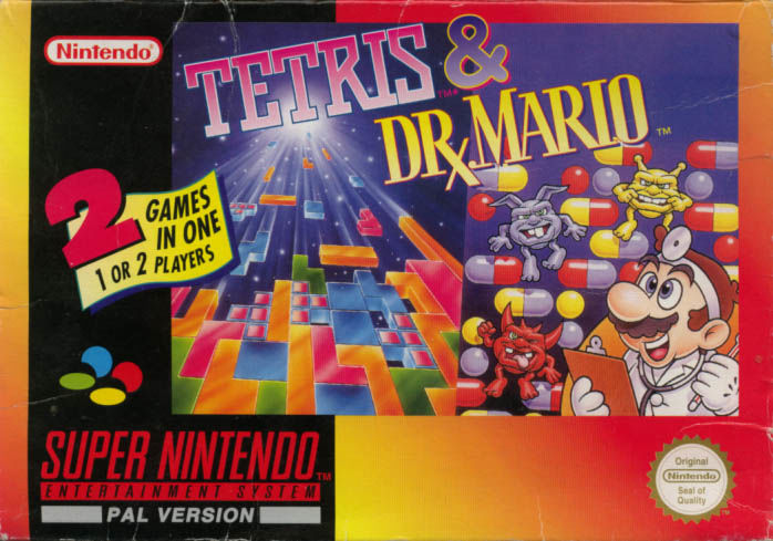 Front cover of Tetris & Dr. Mario for Super Nintendo