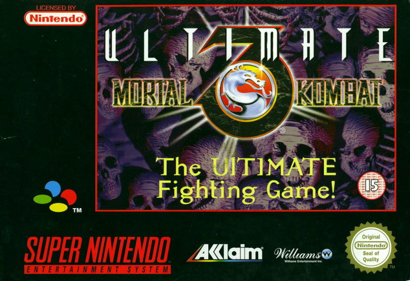 Front cover of Ultimate Mortal Kombat 3 for Super Nintendo