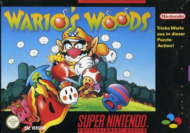 Front cover of Wario's Woods for Super Nintendo