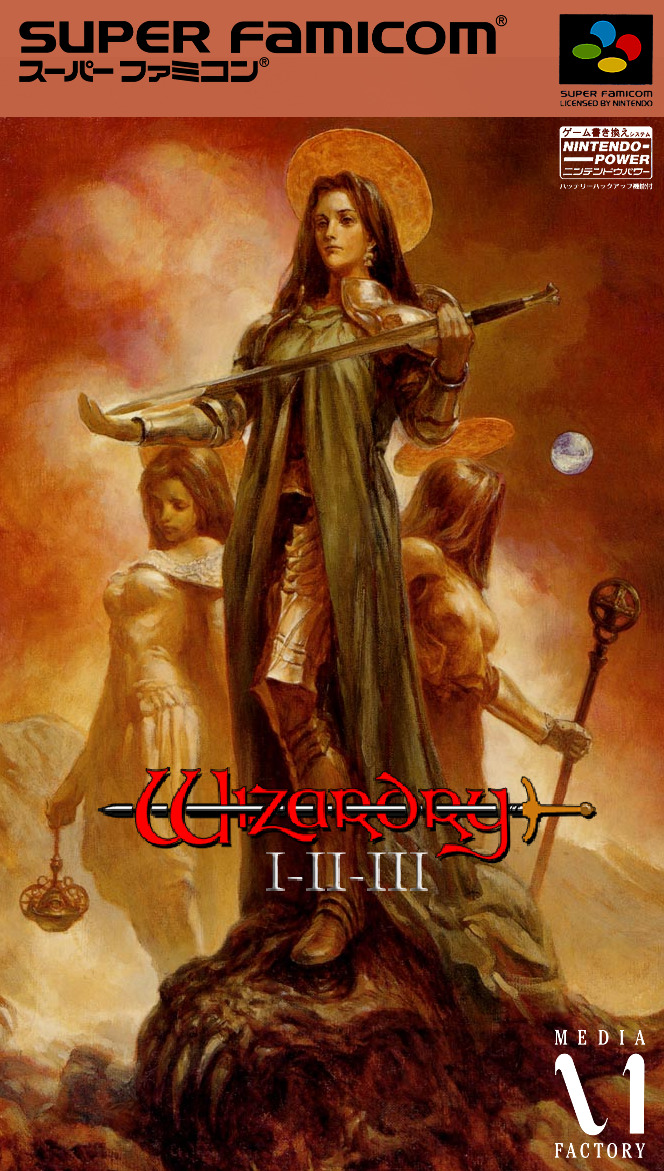 Front cover of Wizardry I•II•III: Story of Llylgamyn for Super Nintendo