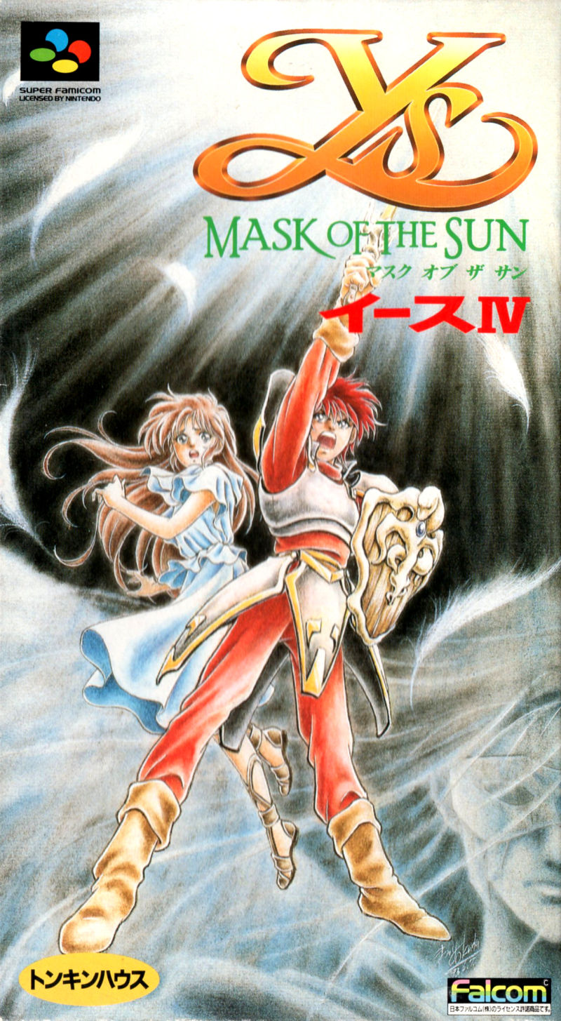 Front cover of Ys IV: Mask of the Sun for Super Nintendo