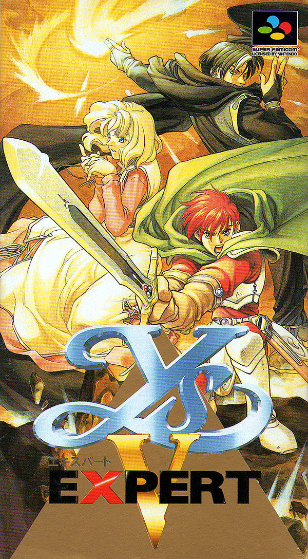 Front cover of Ys V: Ushinawareta Suna no Miyako Kefin for Super Nintendo