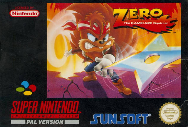 Front cover of Zero the Kamikaze Squirrel for Super Nintendo