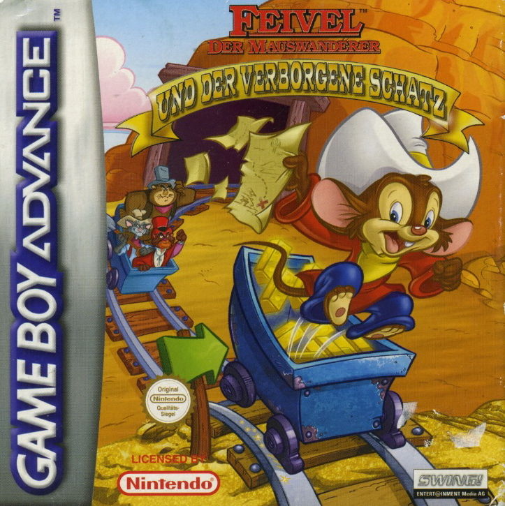 Front cover of An American Tail: Fievel's Gold Rush for Game Boy Advance
