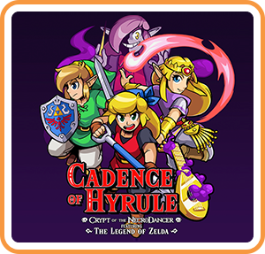 Front cover of Cadence of Hyrule: Crypt of the NecroDancer featuring the Legend of Zelda for Nintendo Switch