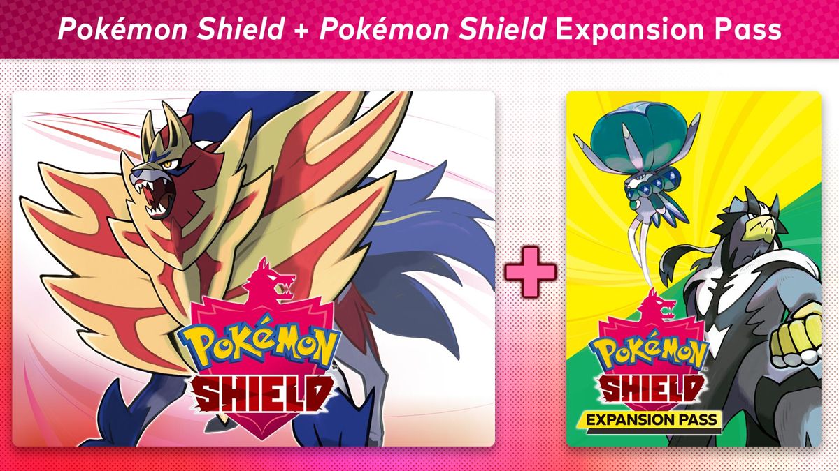 Front cover of Pokémon Shield + Pokémon Shield Expansion Pass for Nintendo Switch