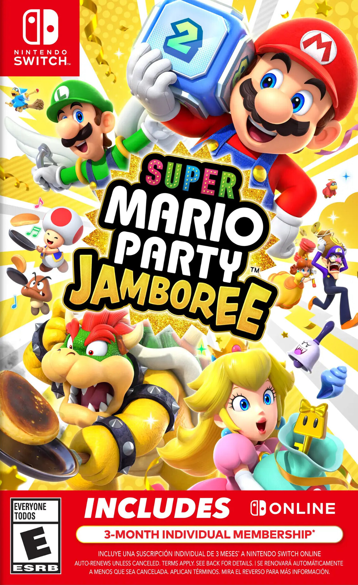 Front cover of Super Mario Party Jamboree for Nintendo Switch