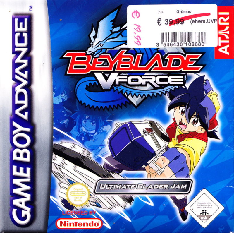 Front cover of Beyblade VForce: Ultimate Blader Jam for Game Boy Advance