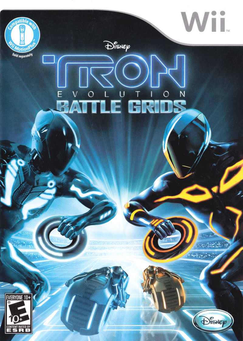 Front cover of TRON: Evolution - Battle Grids for Nintendo Wii