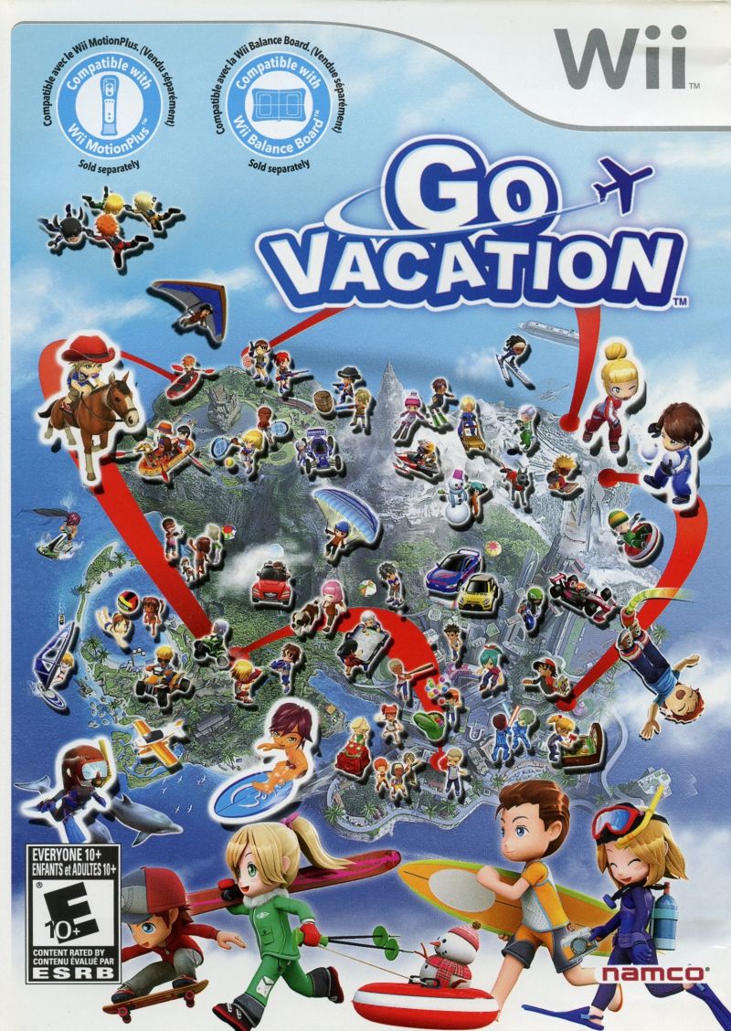 Front cover of Go Vacation for Nintendo Wii