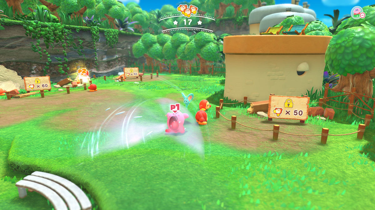 More homes and businesses appear in Waddle Dee town as you rescue Waddle Dees in stages