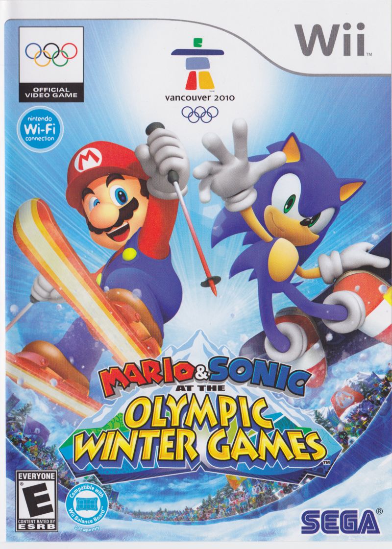 Front cover of Mario & Sonic at the Olympic Winter Games for Nintendo Wii