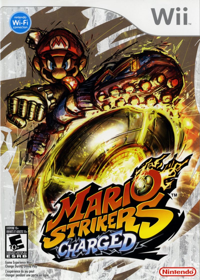 Front cover of Mario Strikers Charged for Nintendo Wii