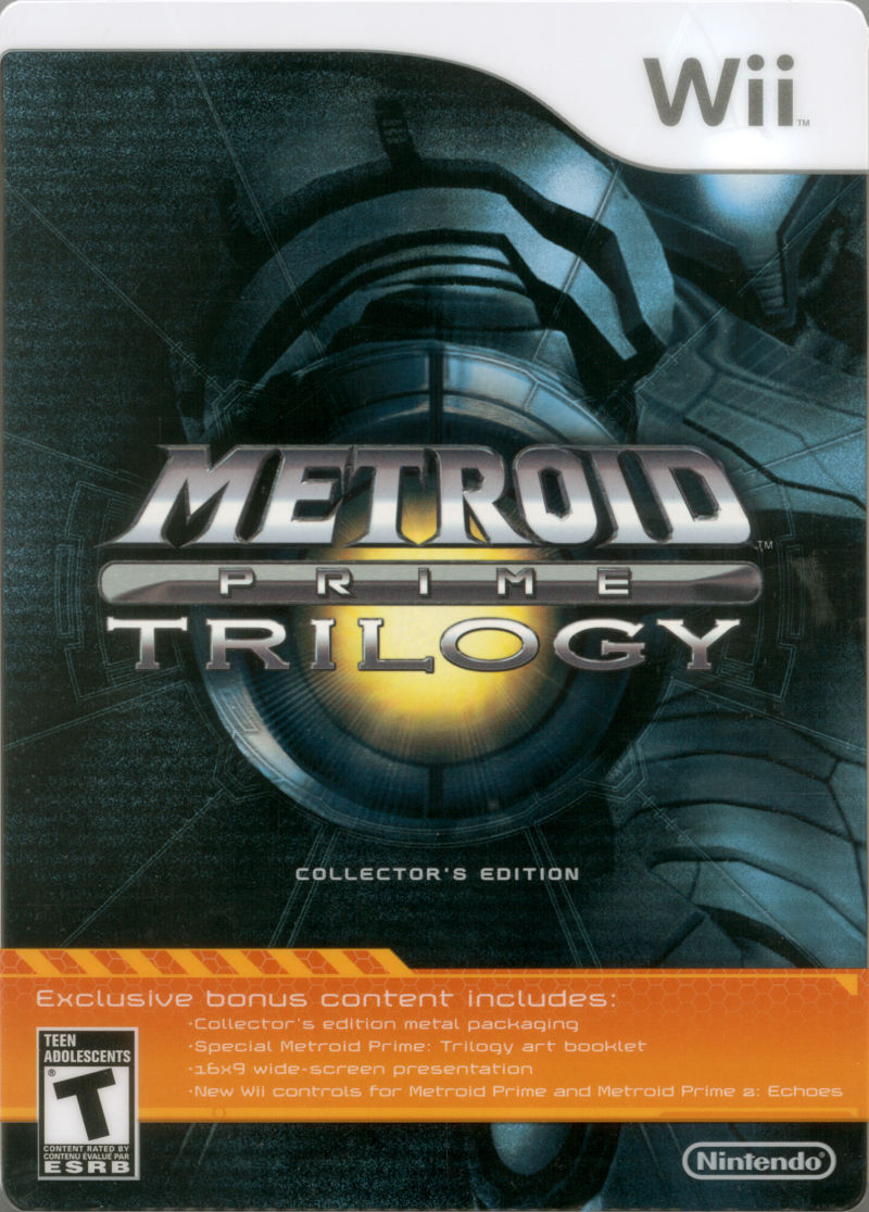 Front cover of Metroid Prime Trilogy for Nintendo Wii