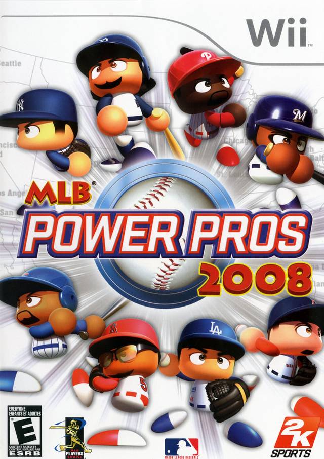 Front cover of MLB Power Pros 2008 for Nintendo Wii
