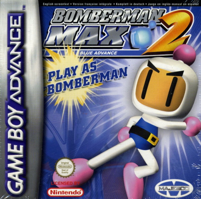 Front cover of Bomberman Max 2: Blue Advance for Game Boy Advance