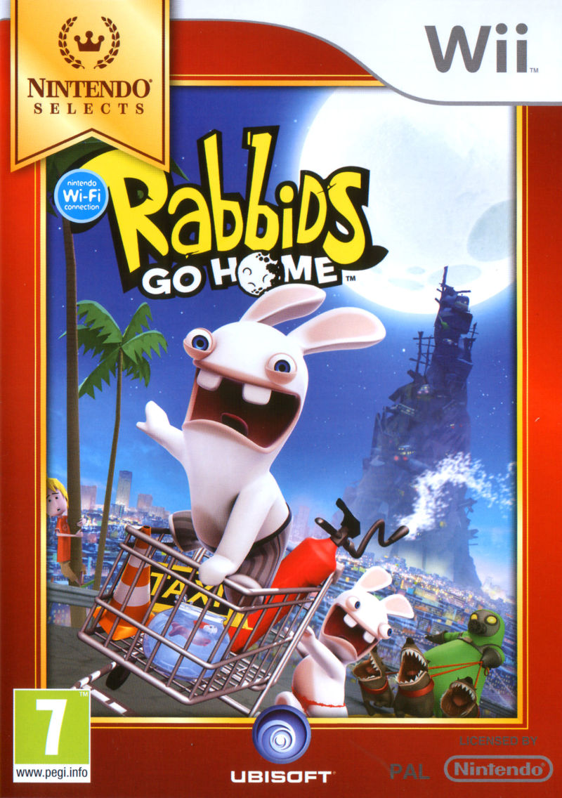 Front cover of Rabbids Go Home: A Comedy Adventure for Nintendo Wii