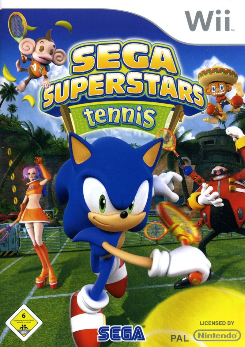 Front cover of SEGA Superstars Tennis for Nintendo Wii