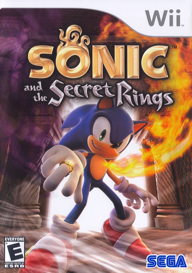 Front cover of Sonic and the Secret Rings for Nintendo Wii