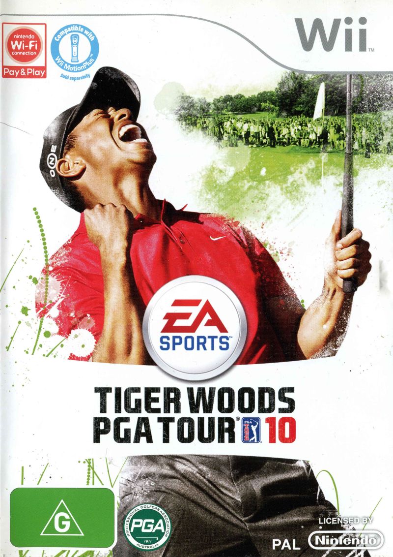 Front cover of Tiger Woods PGA Tour 10 for Nintendo Wii