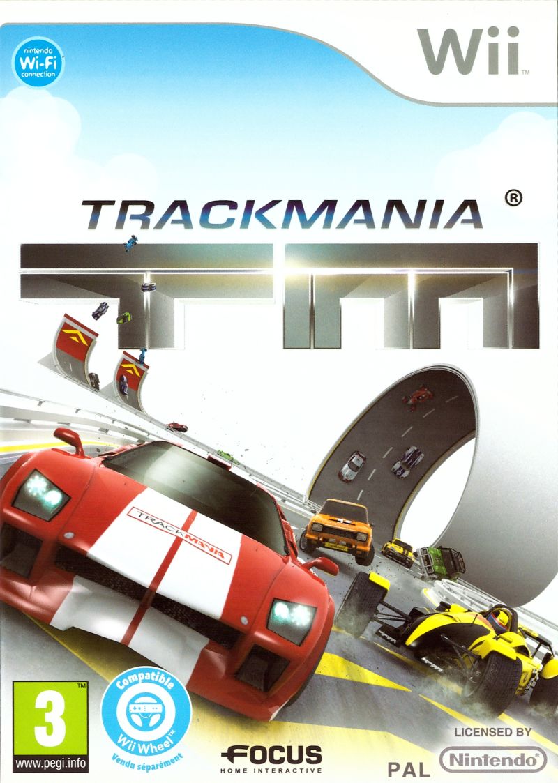 Front cover of TrackMania: Build to Race for Nintendo Wii