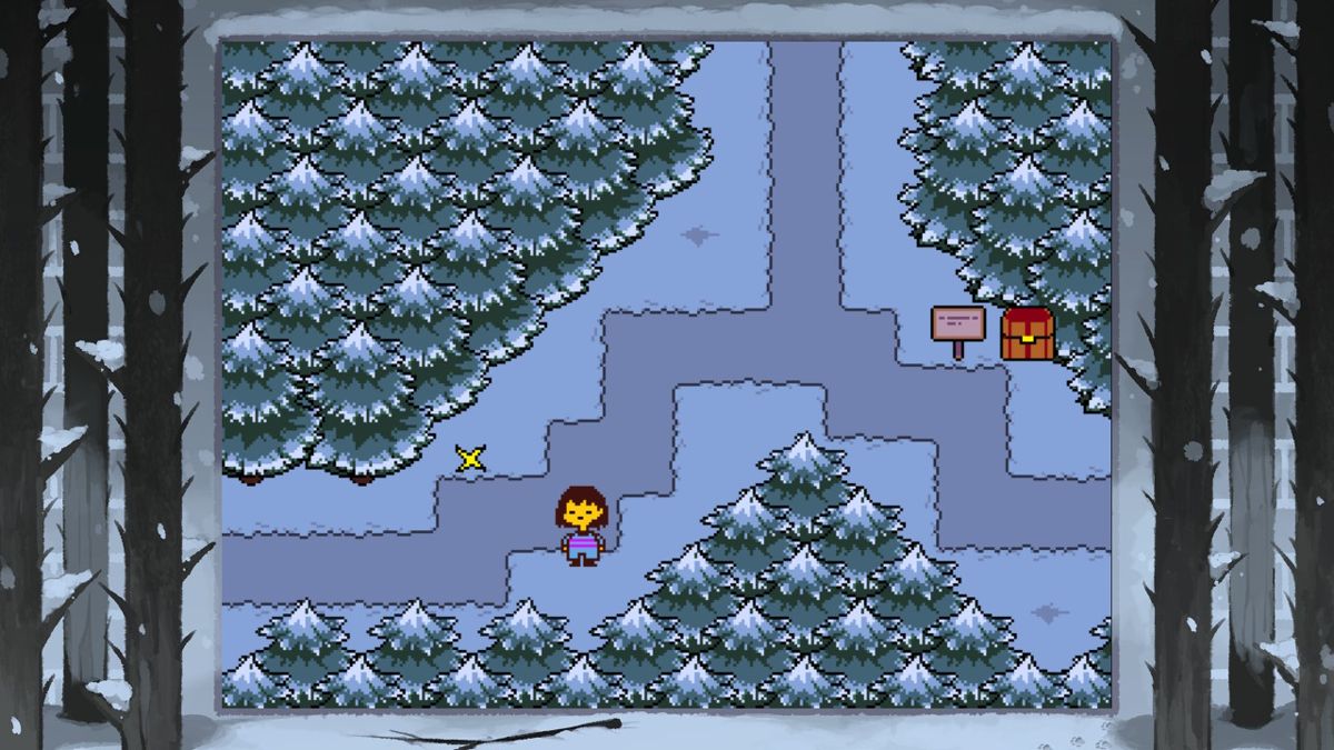 The snow version of the dynamic border matches the snowy area well.