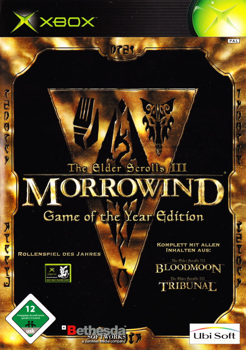Front cover of The Elder Scrolls III: Morrowind - Game of the Year Edition for Xbox
