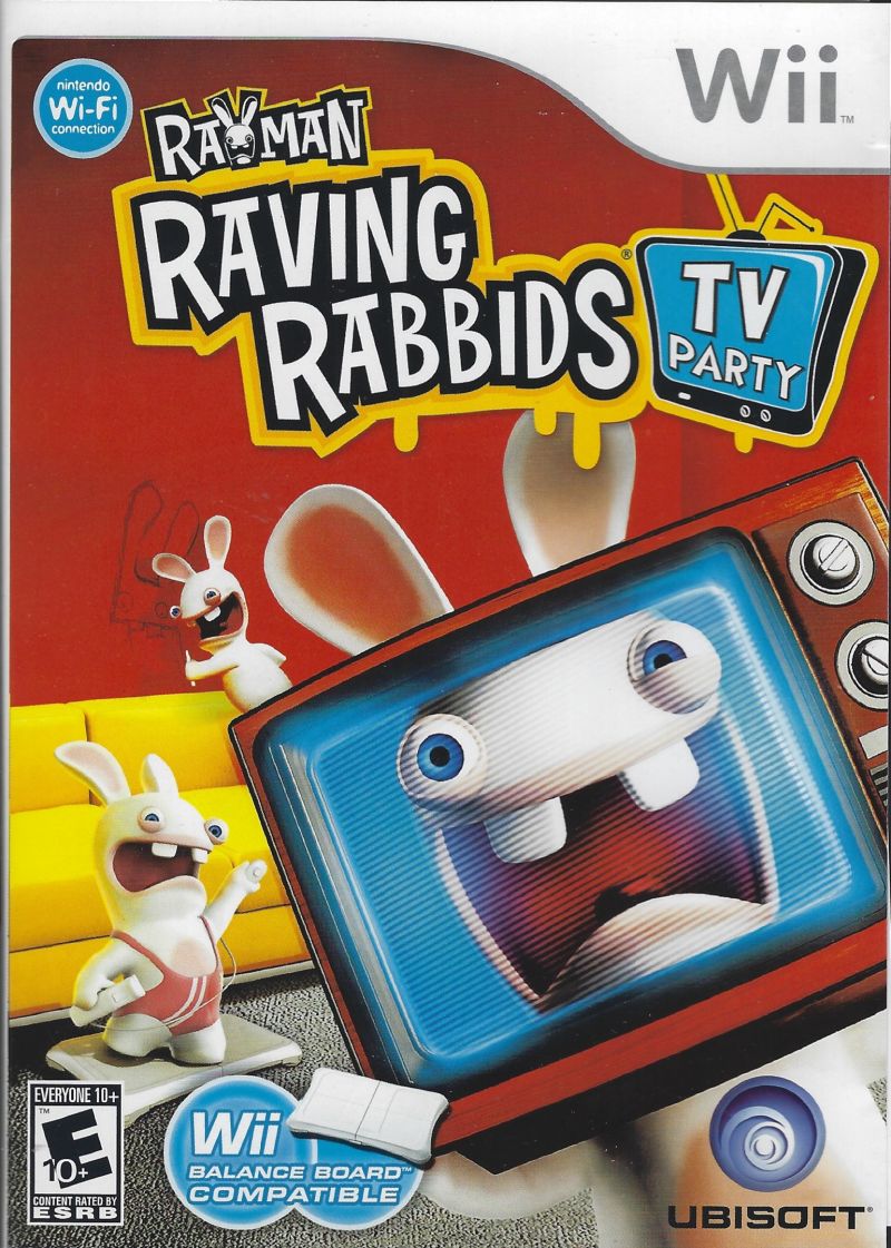 Front cover of Rayman: Raving Rabbids TV Party for Nintendo Wii