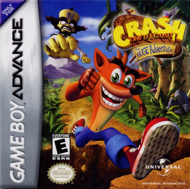 Front cover of Crash Bandicoot: The Huge Adventure for Game Boy Advance
