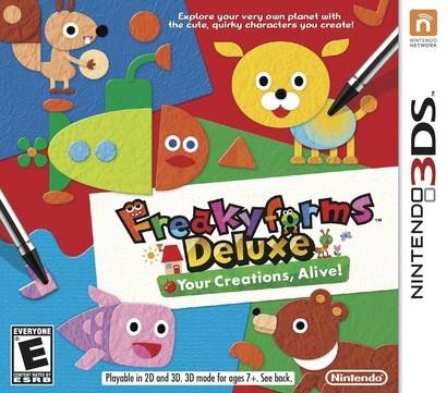 Front cover of Freakyforms Deluxe: Your Creations, Alive! for Nintendo 3DS