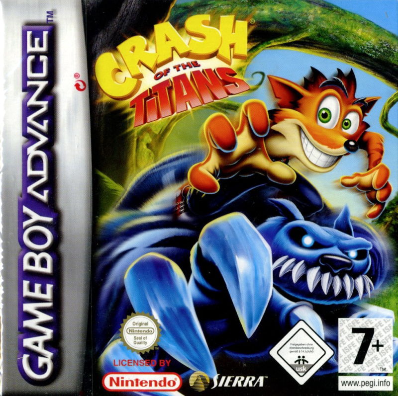 Front cover of Crash of the Titans for Game Boy Advance