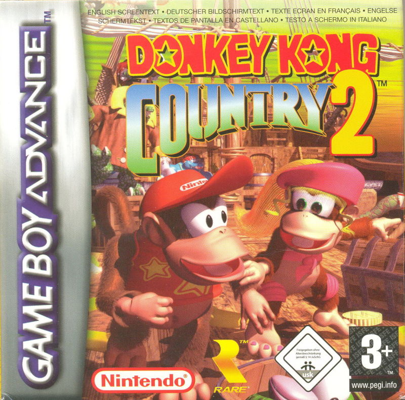 Front cover of Donkey Kong Country 2: Diddy's Kong Quest for Game Boy Advance