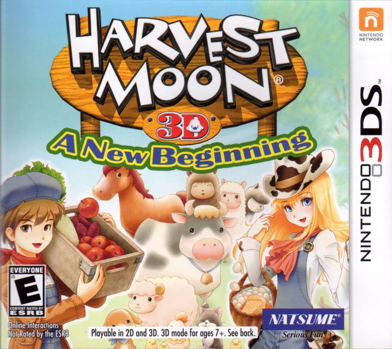 Front cover of Harvest Moon 3D: A New Beginning for Nintendo 3DS