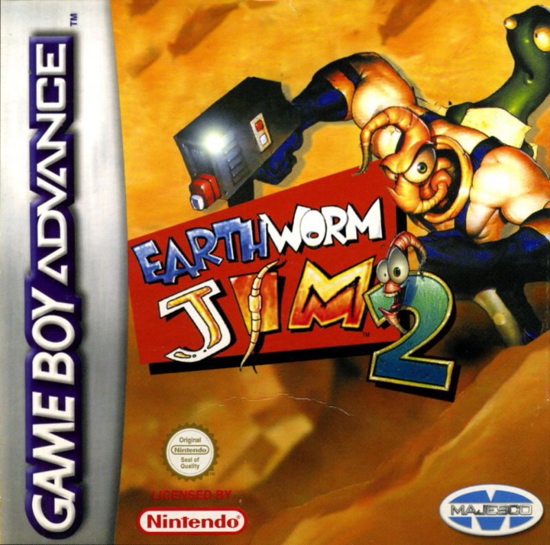 Front cover of Earthworm Jim 2 for Game Boy Advance