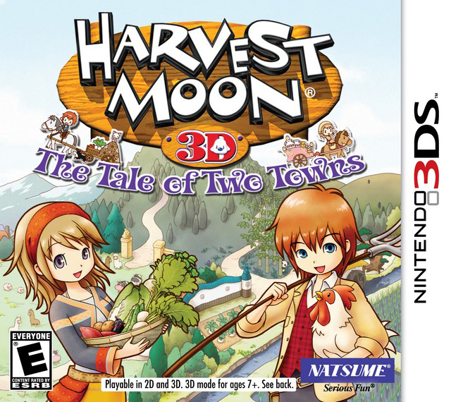 Front cover of Harvest Moon: The Tale of Two Towns for Nintendo 3DS